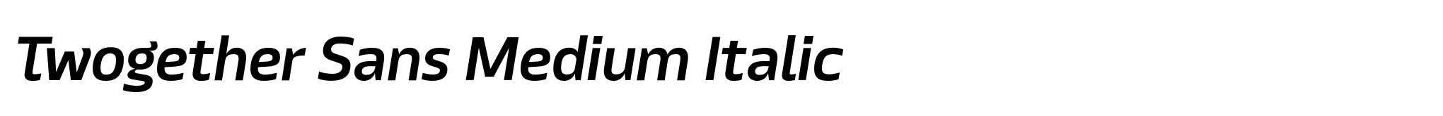 Twogether Sans Medium Italic image